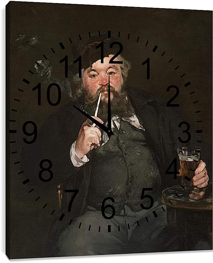 Часы картина - Кружка пива. Эдуард Мане