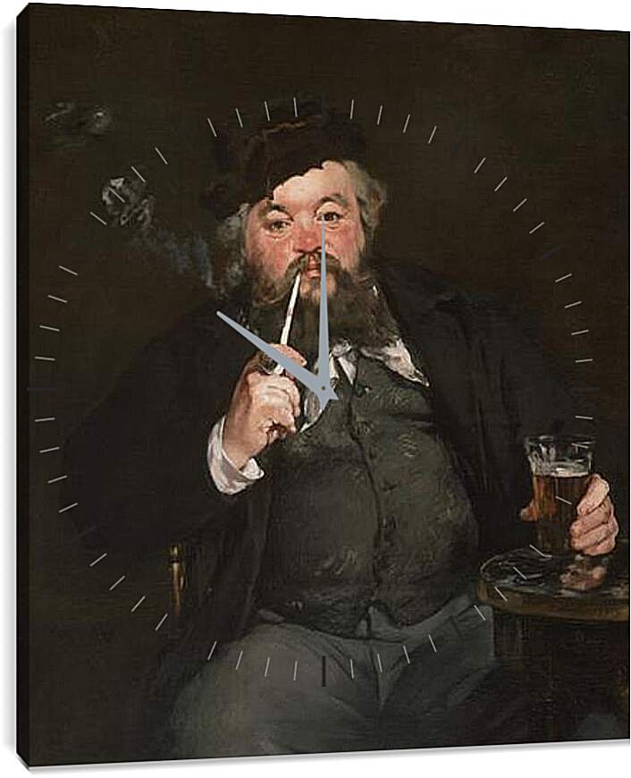 Часы картина - Кружка пива. Эдуард Мане