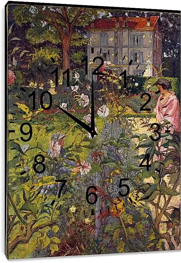 Часы картина - Garden at Vaucresson. Эдуар Вюйар