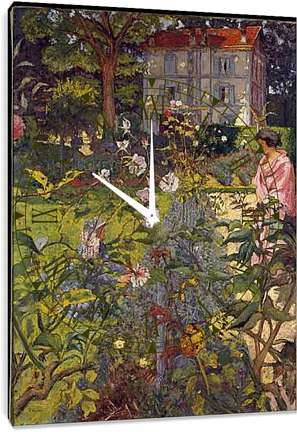 Часы картина - Garden at Vaucresson. Эдуар Вюйар