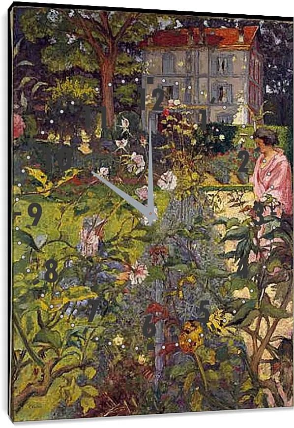 Часы картина - Garden at Vaucresson. Эдуар Вюйар