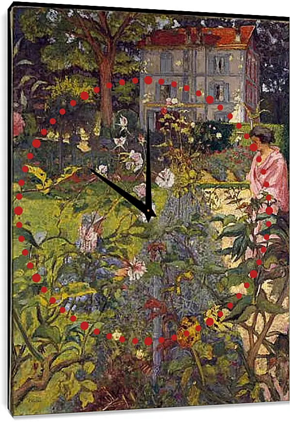 Часы картина - Garden at Vaucresson. Эдуар Вюйар