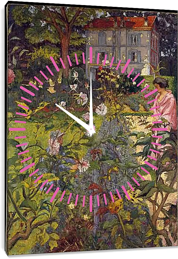 Часы картина - Garden at Vaucresson. Эдуар Вюйар