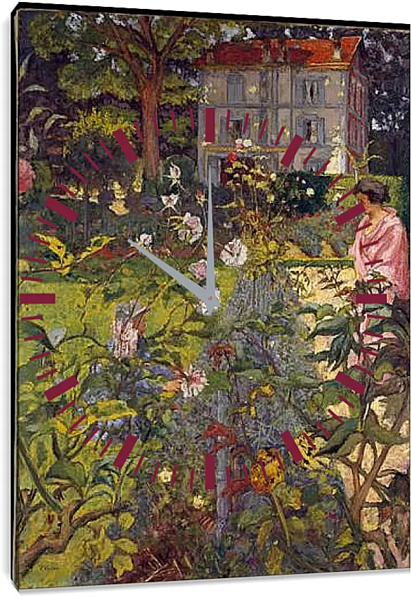 Часы картина - Garden at Vaucresson. Эдуар Вюйар