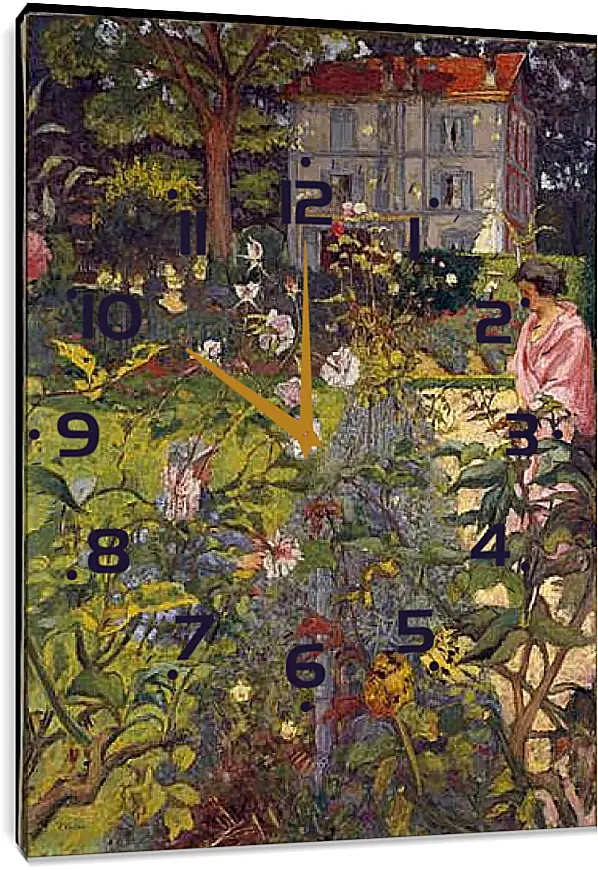 Часы картина - Garden at Vaucresson. Эдуар Вюйар