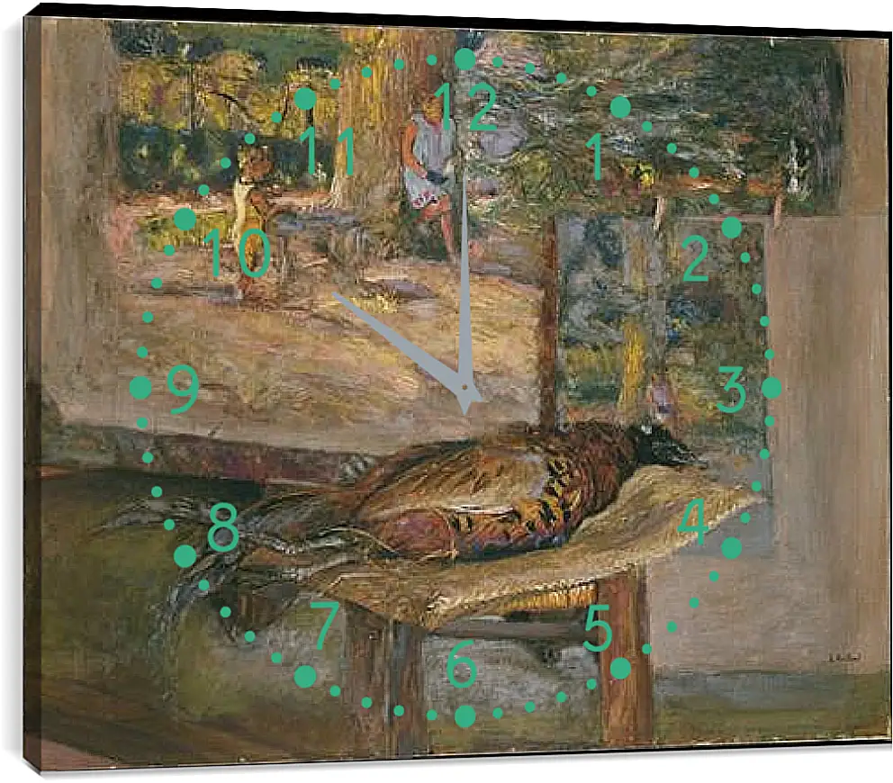 Часы картина - Interior with Paintings and a Pheasant. Эдуар Вюйар