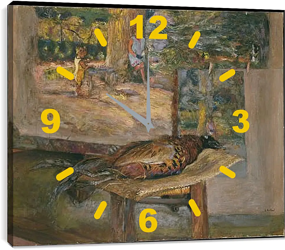 Часы картина - Interior with Paintings and a Pheasant. Эдуар Вюйар