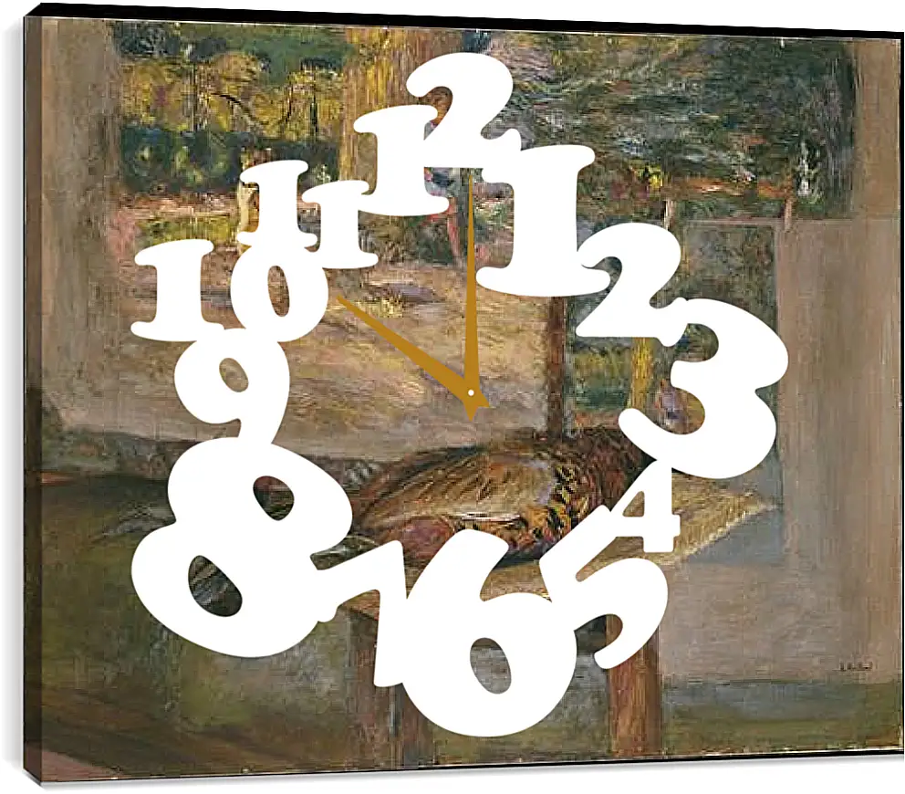 Часы картина - Interior with Paintings and a Pheasant. Эдуар Вюйар