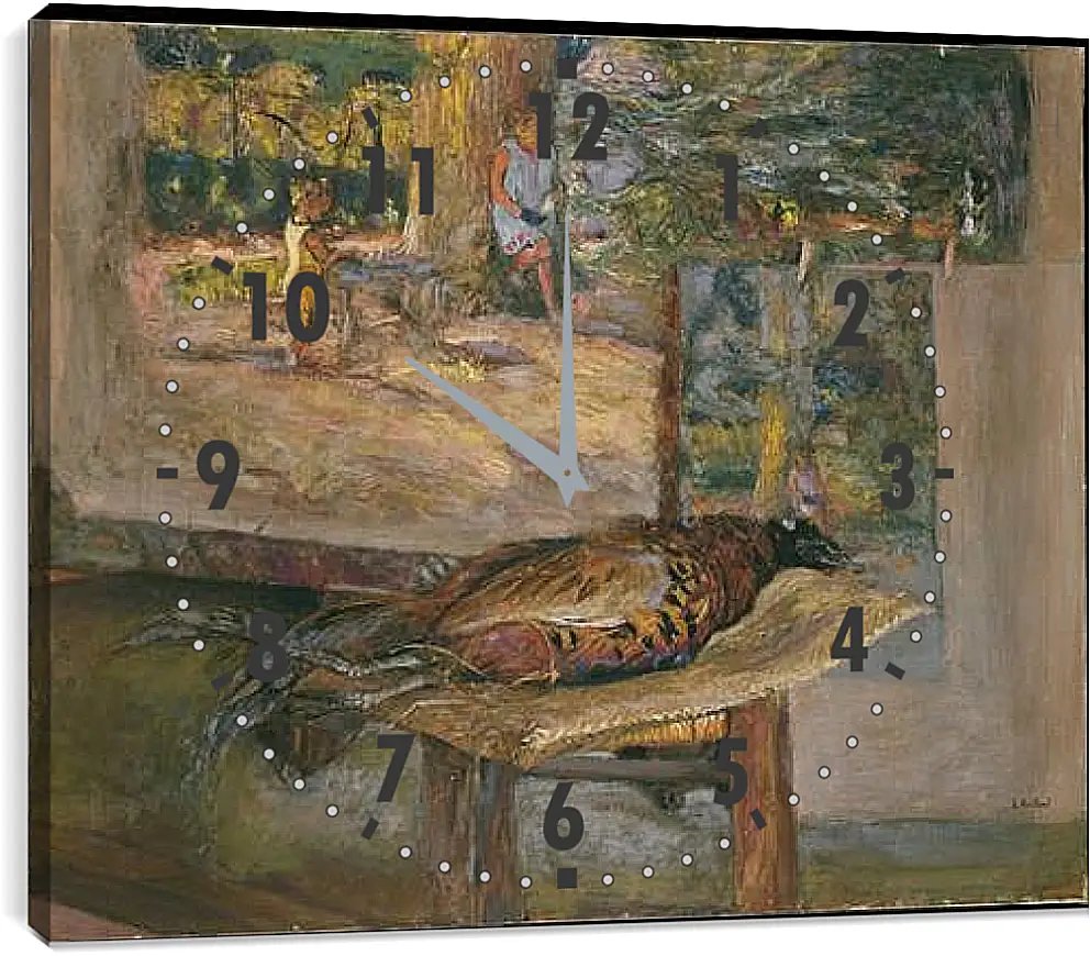 Часы картина - Interior with Paintings and a Pheasant. Эдуар Вюйар