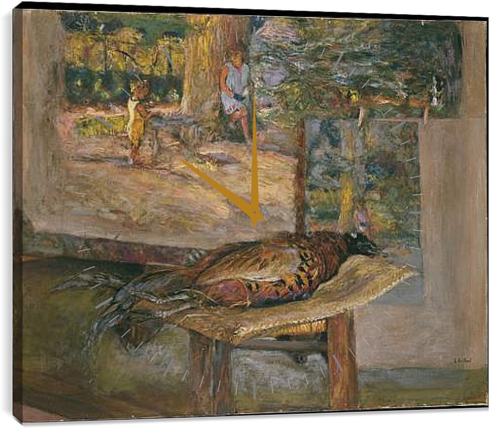 Часы картина - Interior with Paintings and a Pheasant. Эдуар Вюйар