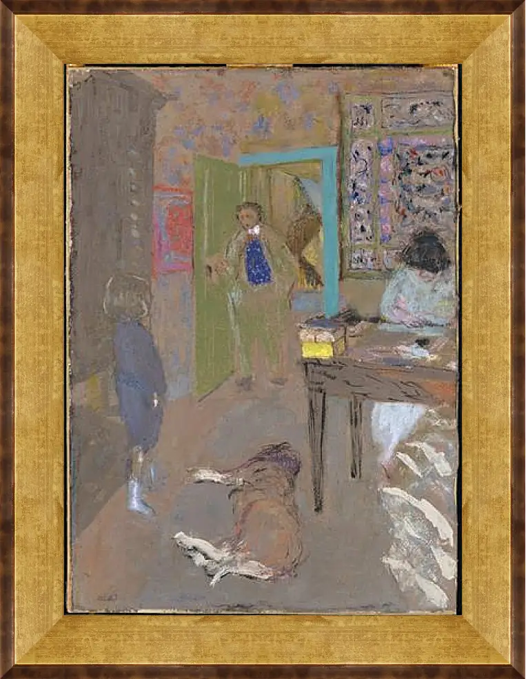 Картина в раме - Interior at Saint-Jacut. Эдуар Вюйар