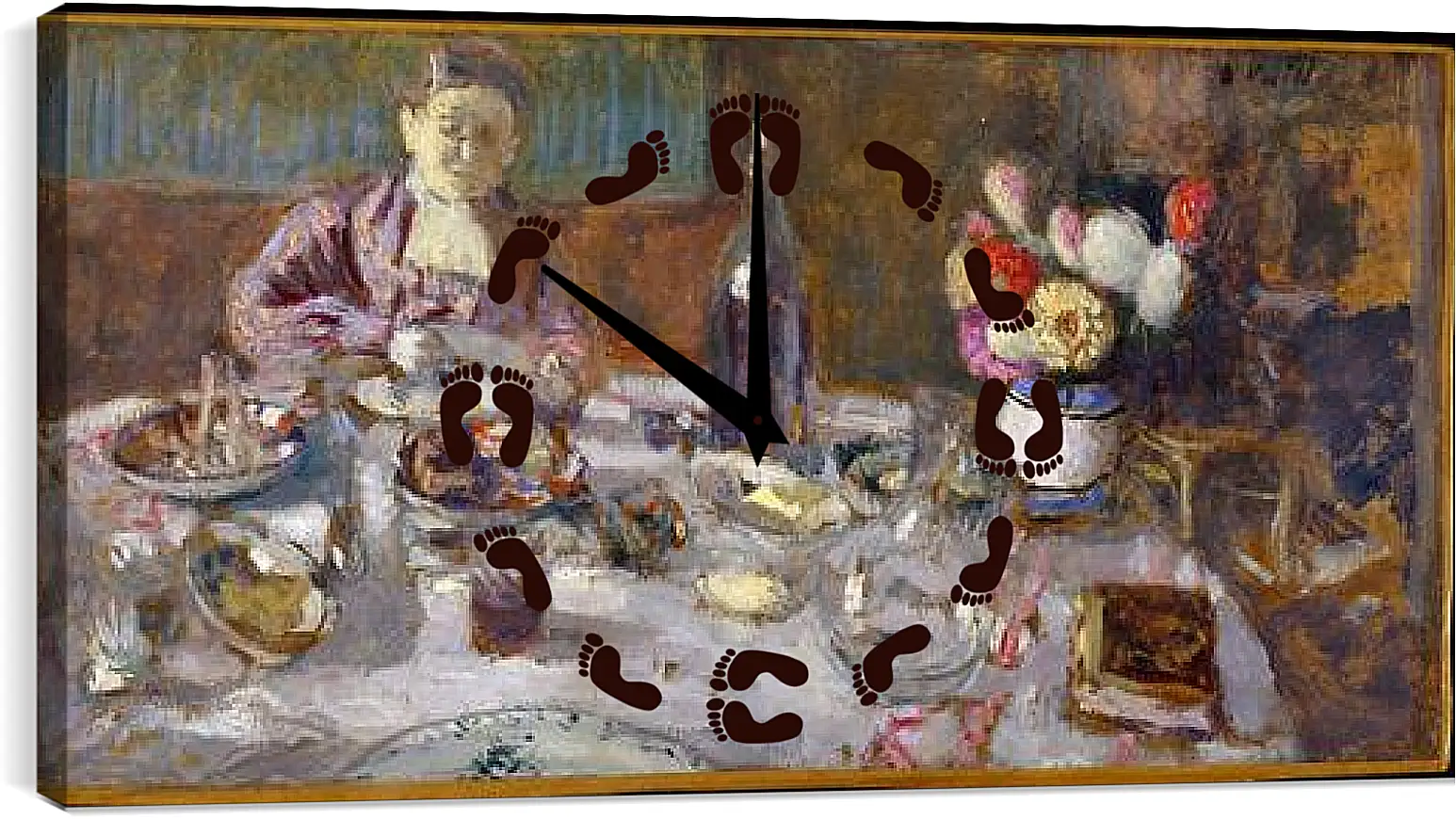 Часы картина - Luncheon. Эдуар Вюйар