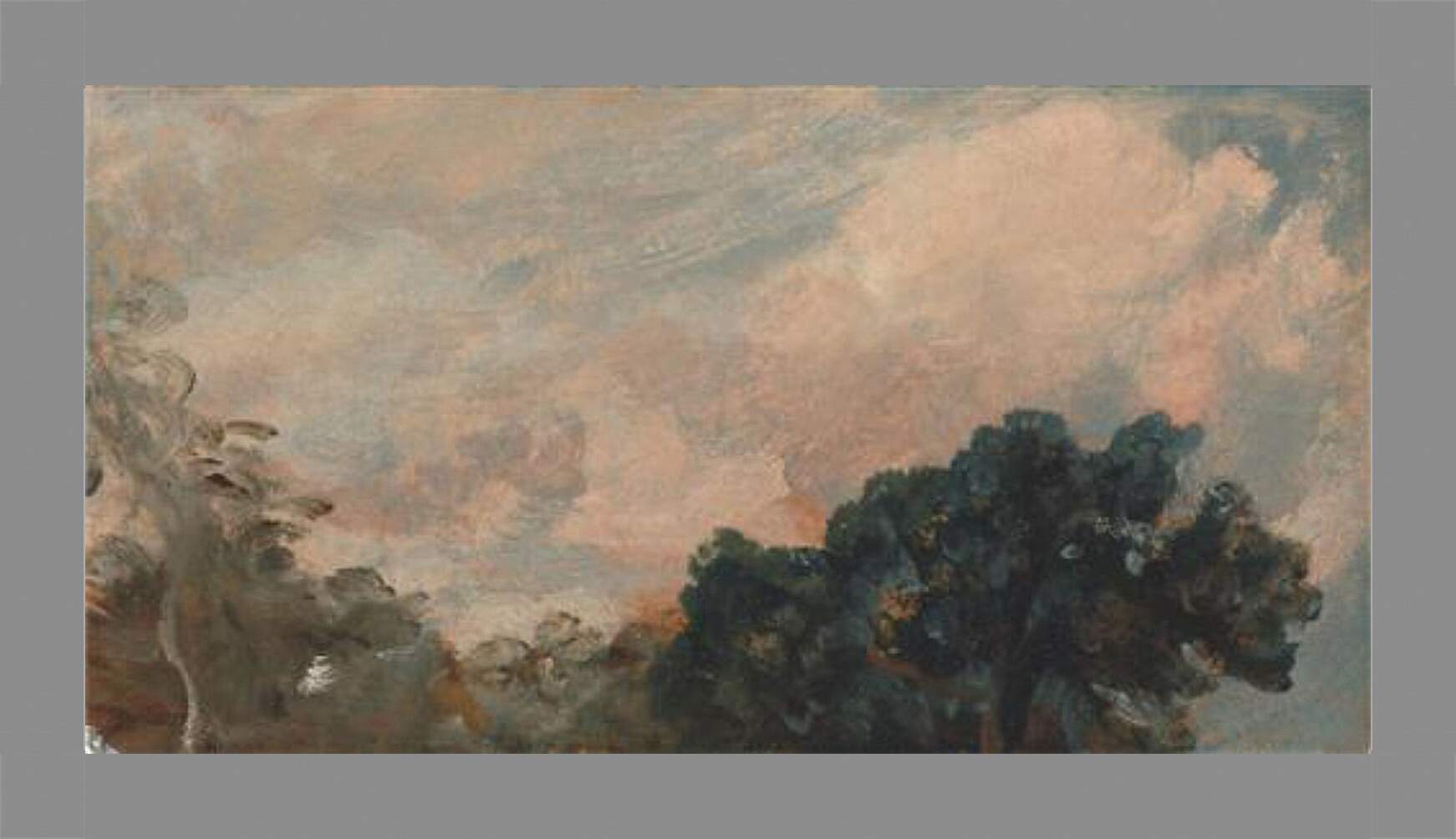 Картина в раме - Cloud Study with Trees. Джон Констебл