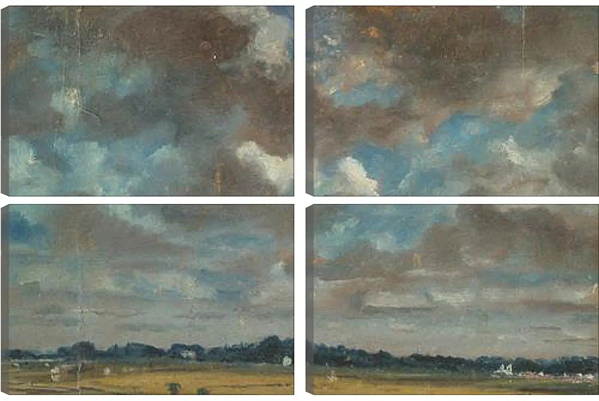 Модульная картина - Extensive Landscape with GreyClouds. Джон Констебл