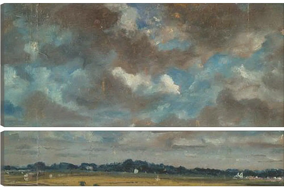 Модульная картина - Extensive Landscape with GreyClouds. Джон Констебл