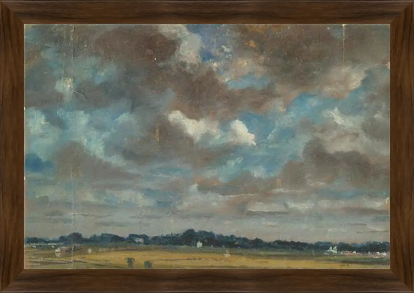 Картина в раме - Extensive Landscape with GreyClouds. Джон Констебл