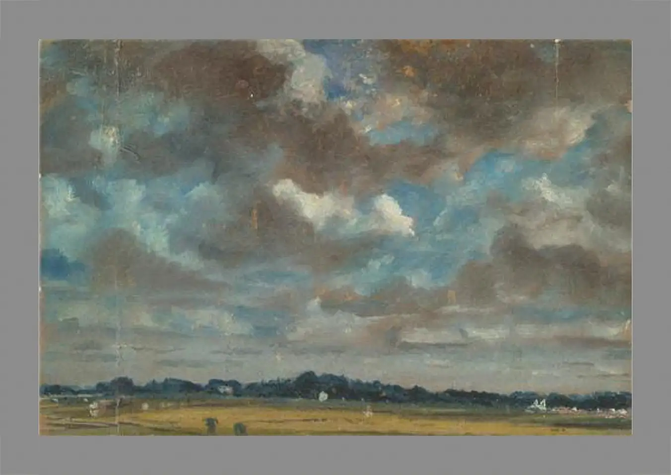 Картина в раме - Extensive Landscape with GreyClouds. Джон Констебл