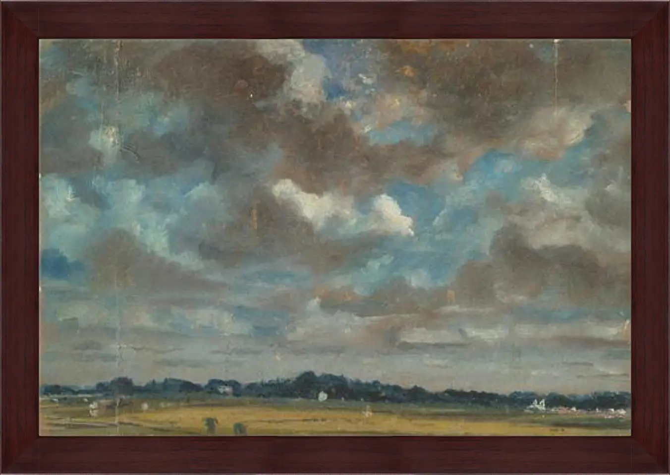 Картина в раме - Extensive Landscape with GreyClouds. Джон Констебл