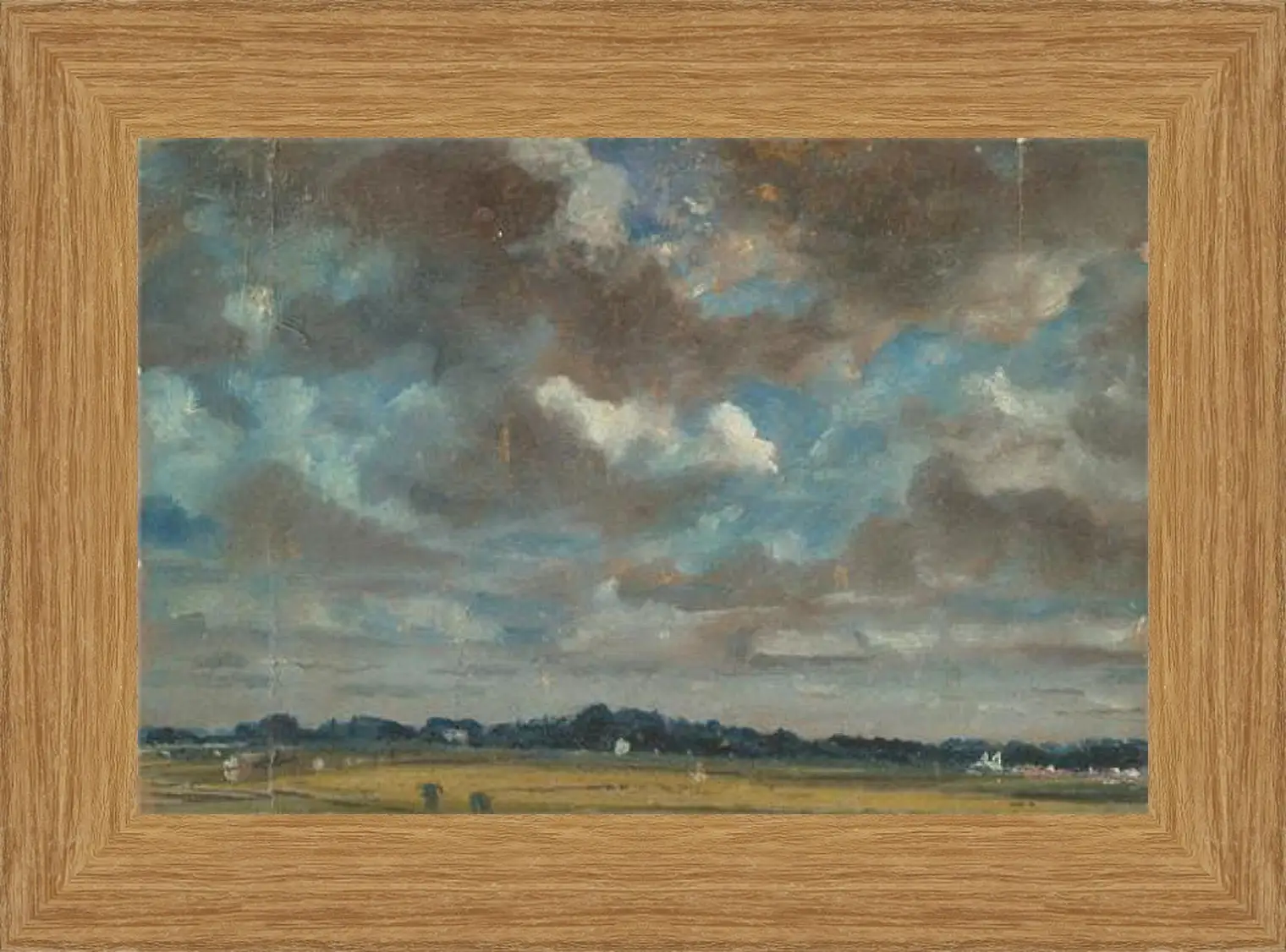 Картина в раме - Extensive Landscape with GreyClouds. Джон Констебл