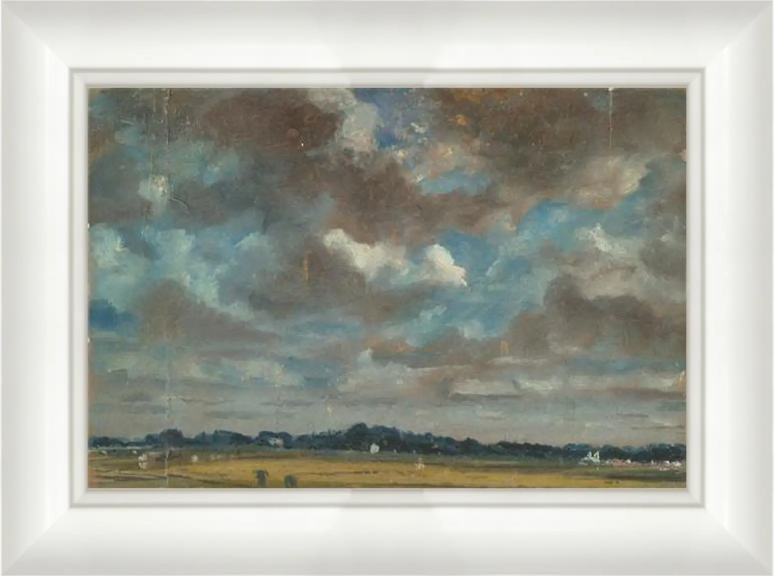 Картина в раме - Extensive Landscape with GreyClouds. Джон Констебл