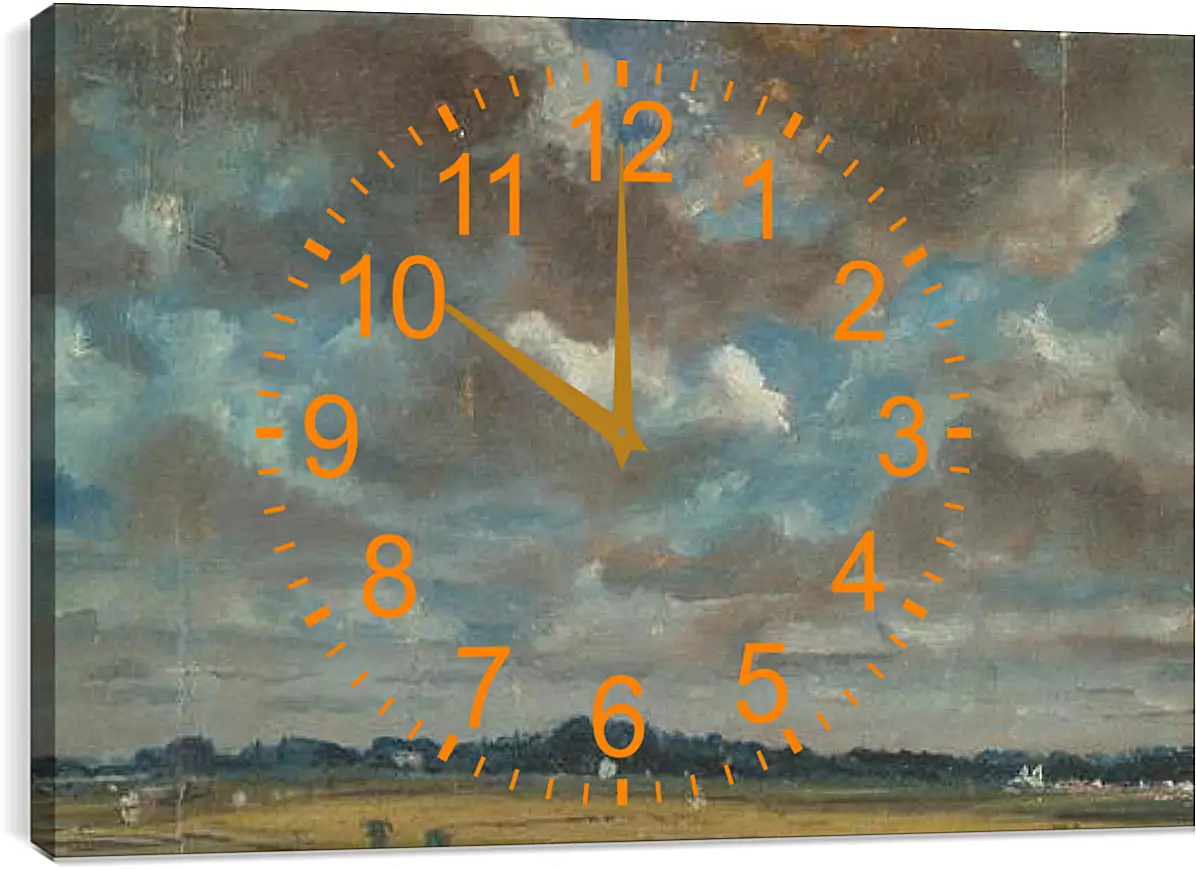 Часы картина - Extensive Landscape with GreyClouds. Джон Констебл
