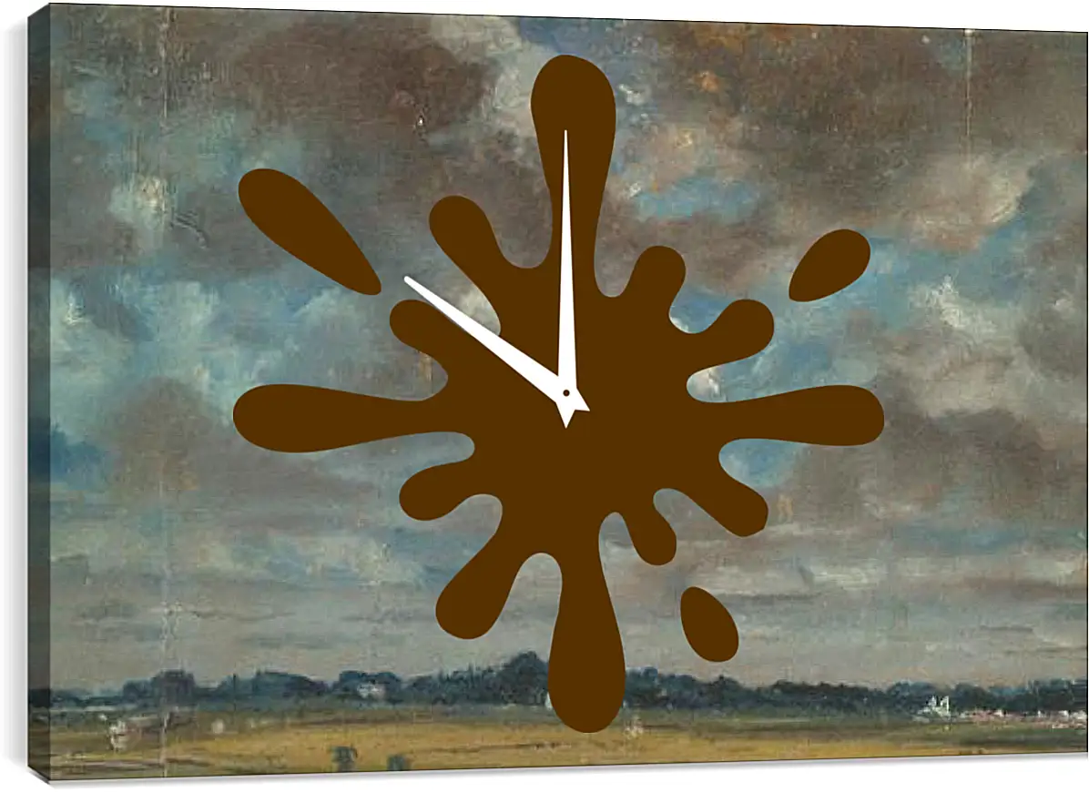 Часы картина - Extensive Landscape with GreyClouds. Джон Констебл