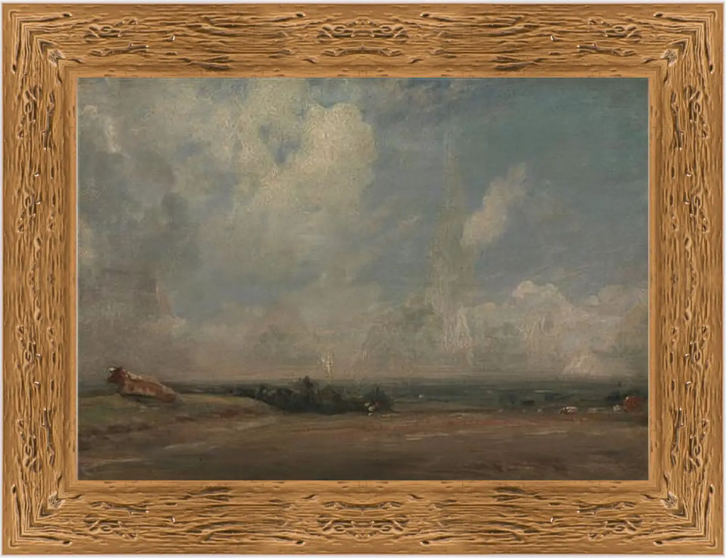 Картина в раме - A View from Hampstead Heath. Джон Констебл