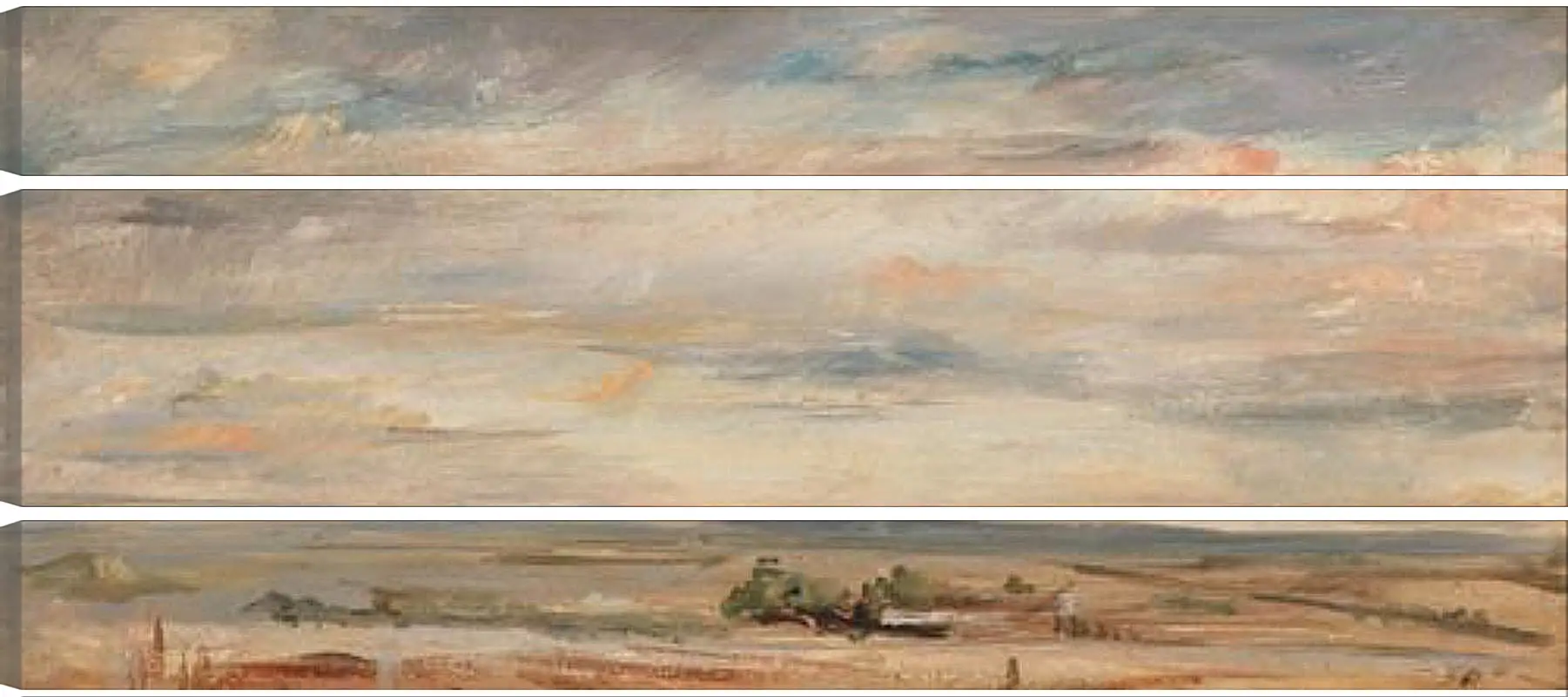 Модульная картина - Cloud Study, Early Morning, Looking East from Hampstead. Джон Констебл