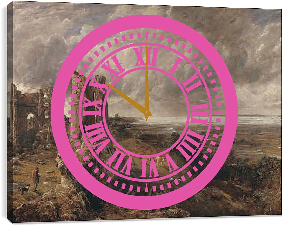 Часы картина - Hadleigh Castle, The Mouth of the Thames  Morning after a Stormy Night. Джон Констебл