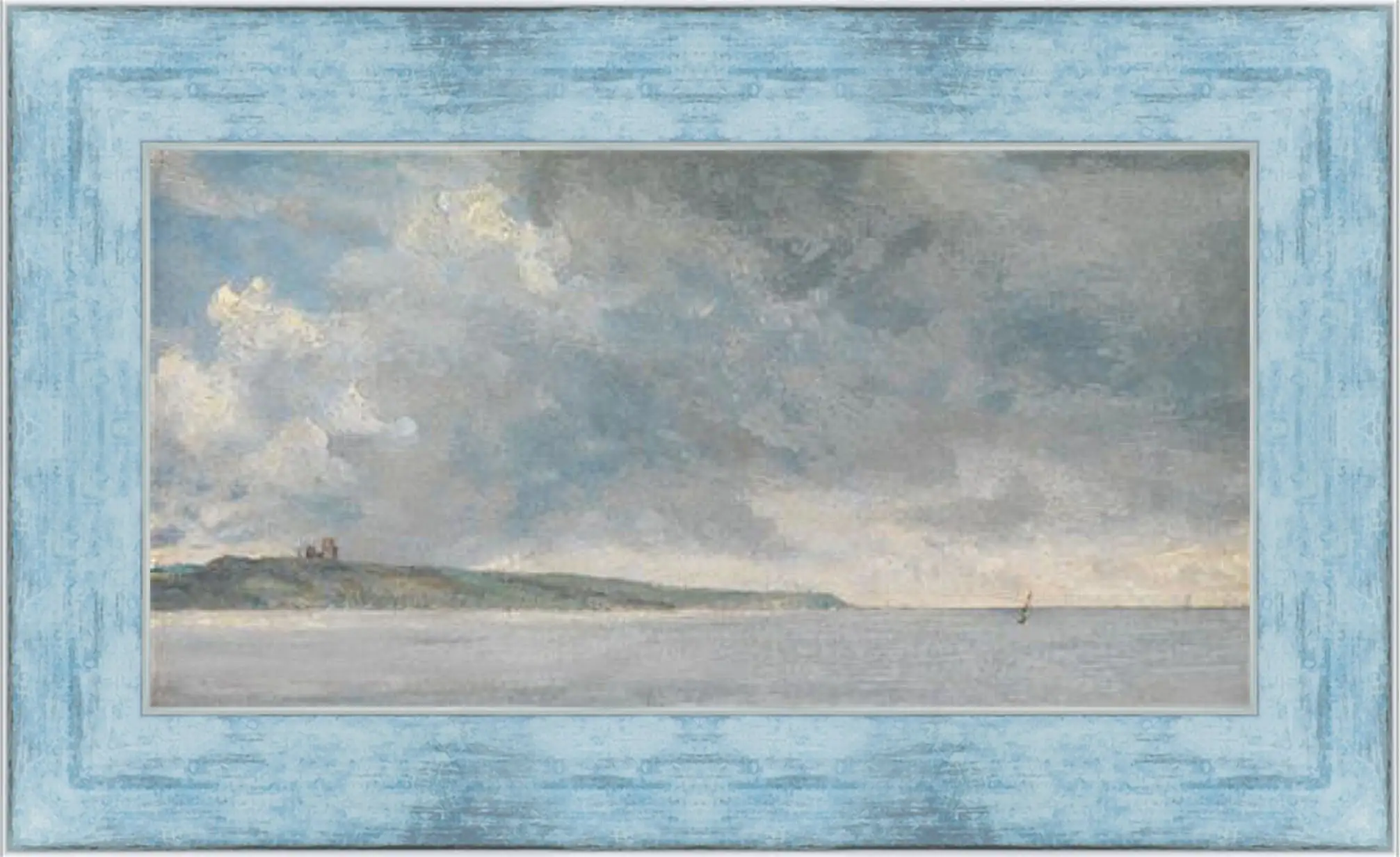 Картина в раме - Coastal Scene with Cliffs. Джон Констебл