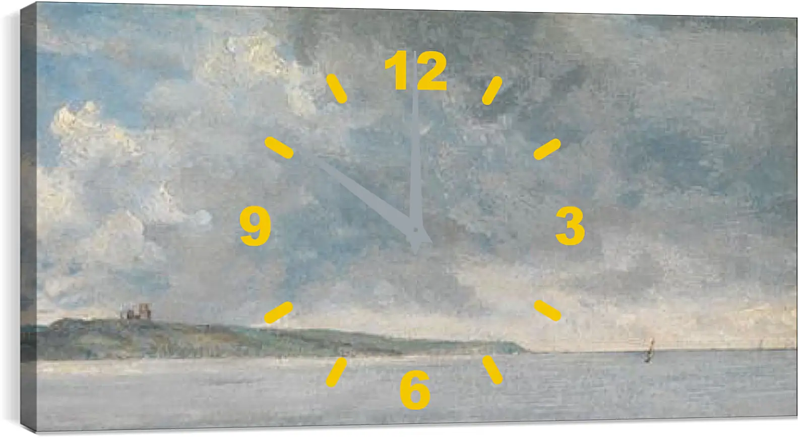 Часы картина - Coastal Scene with Cliffs. Джон Констебл