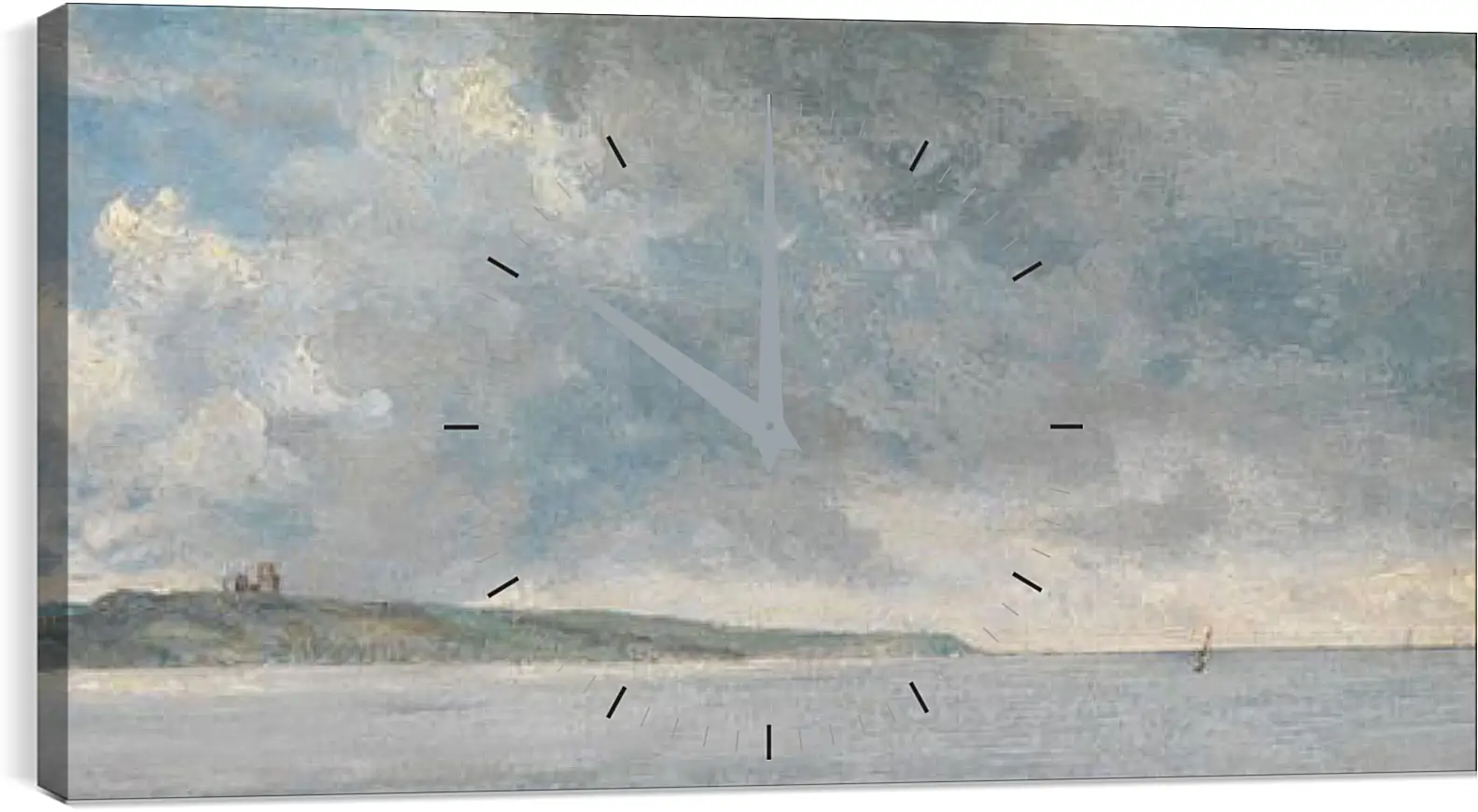 Часы картина - Coastal Scene with Cliffs. Джон Констебл
