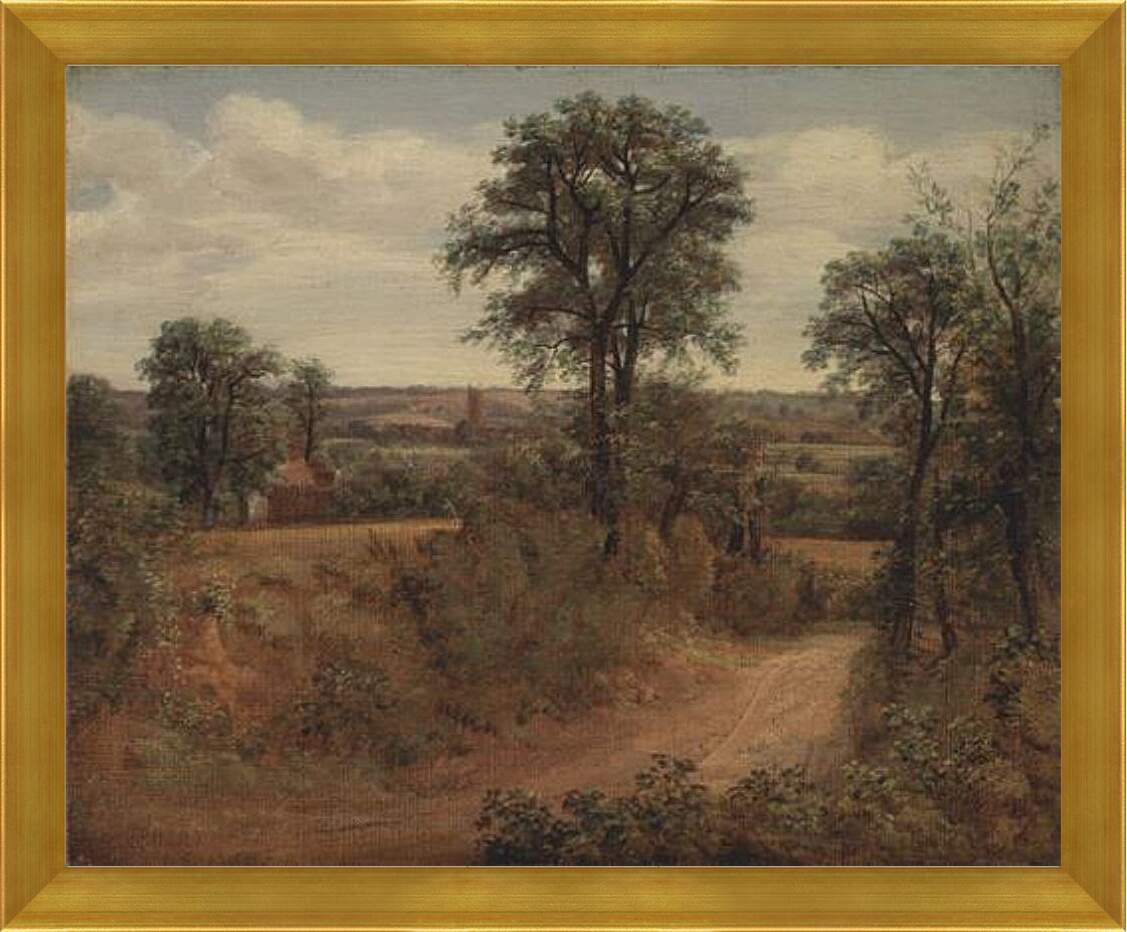Картина в раме - Lane near Dedham. Джон Констебл