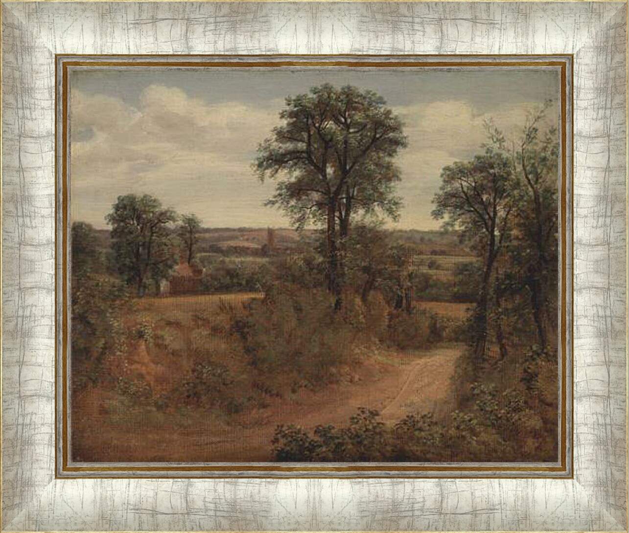 Картина в раме - Lane near Dedham. Джон Констебл