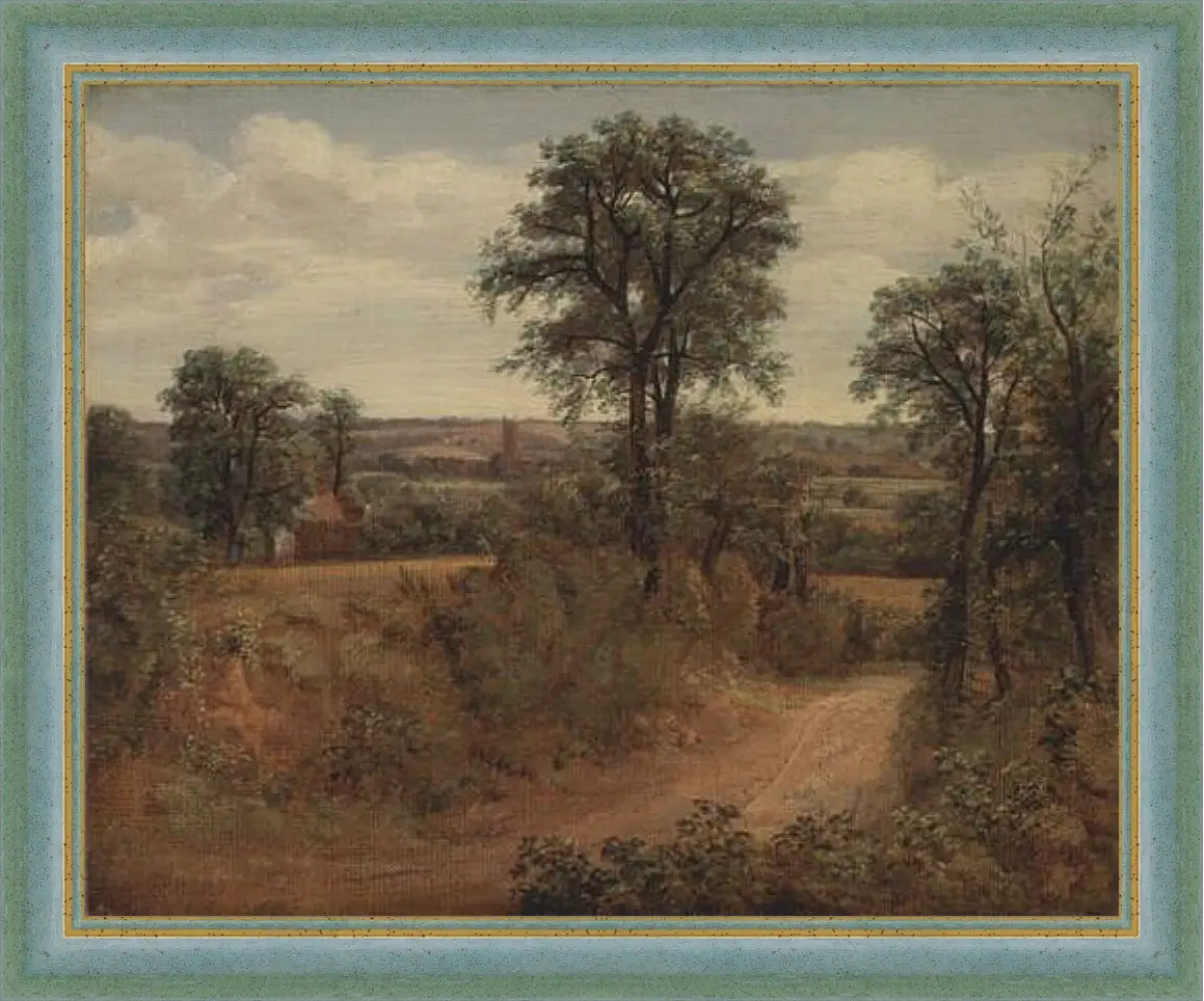 Картина в раме - Lane near Dedham. Джон Констебл
