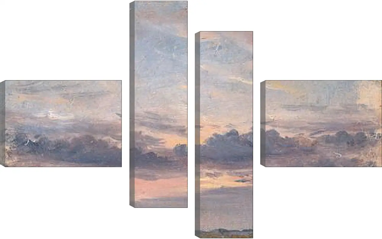 Модульная картина - A Cloud Study Sunset. Джон Констебл