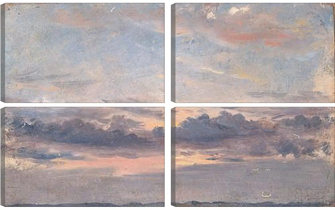 Модульная картина - A Cloud Study Sunset. Джон Констебл