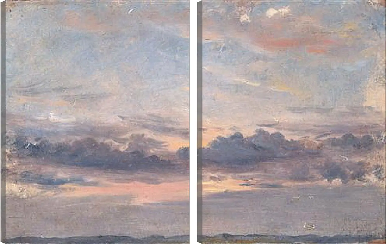 Модульная картина - A Cloud Study Sunset. Джон Констебл