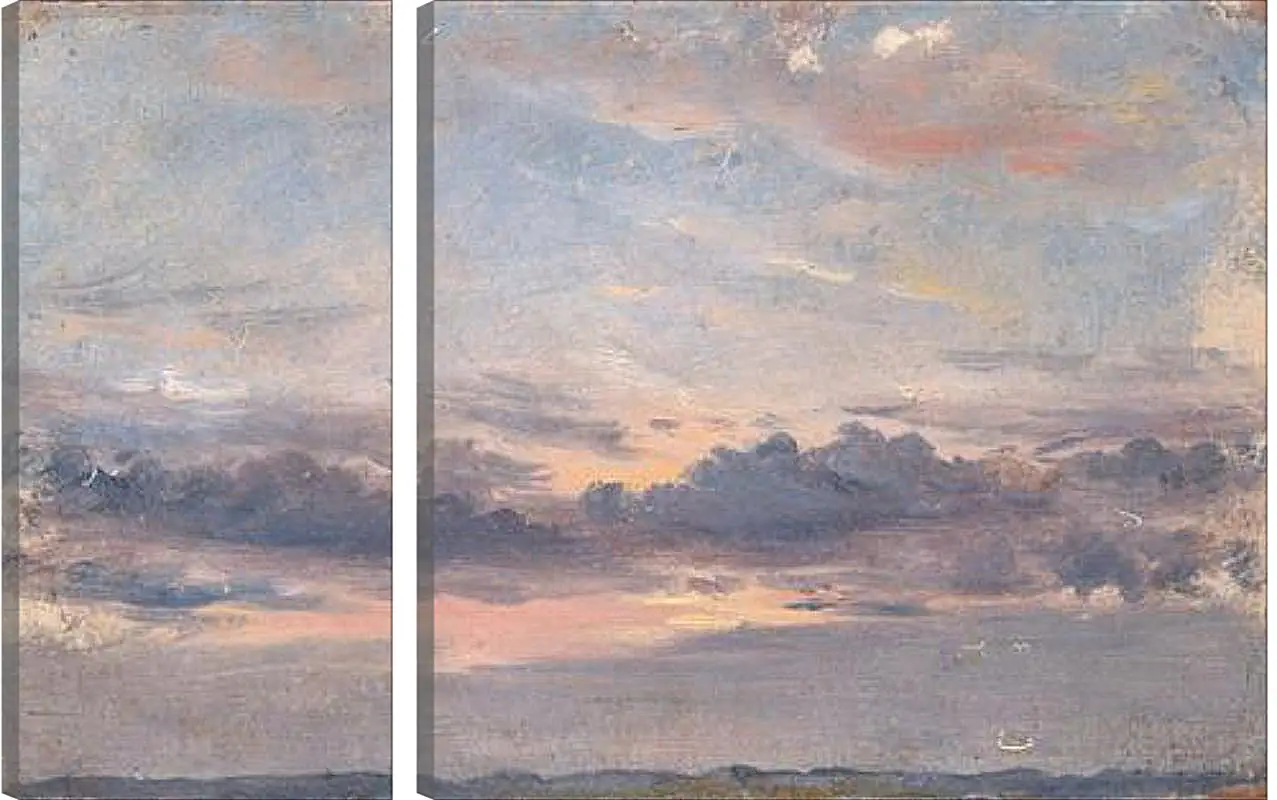 Модульная картина - A Cloud Study Sunset. Джон Констебл