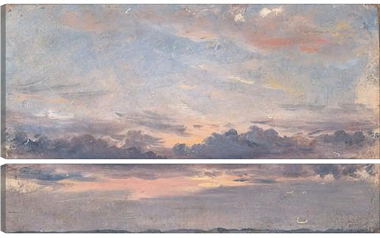 Модульная картина - A Cloud Study Sunset. Джон Констебл