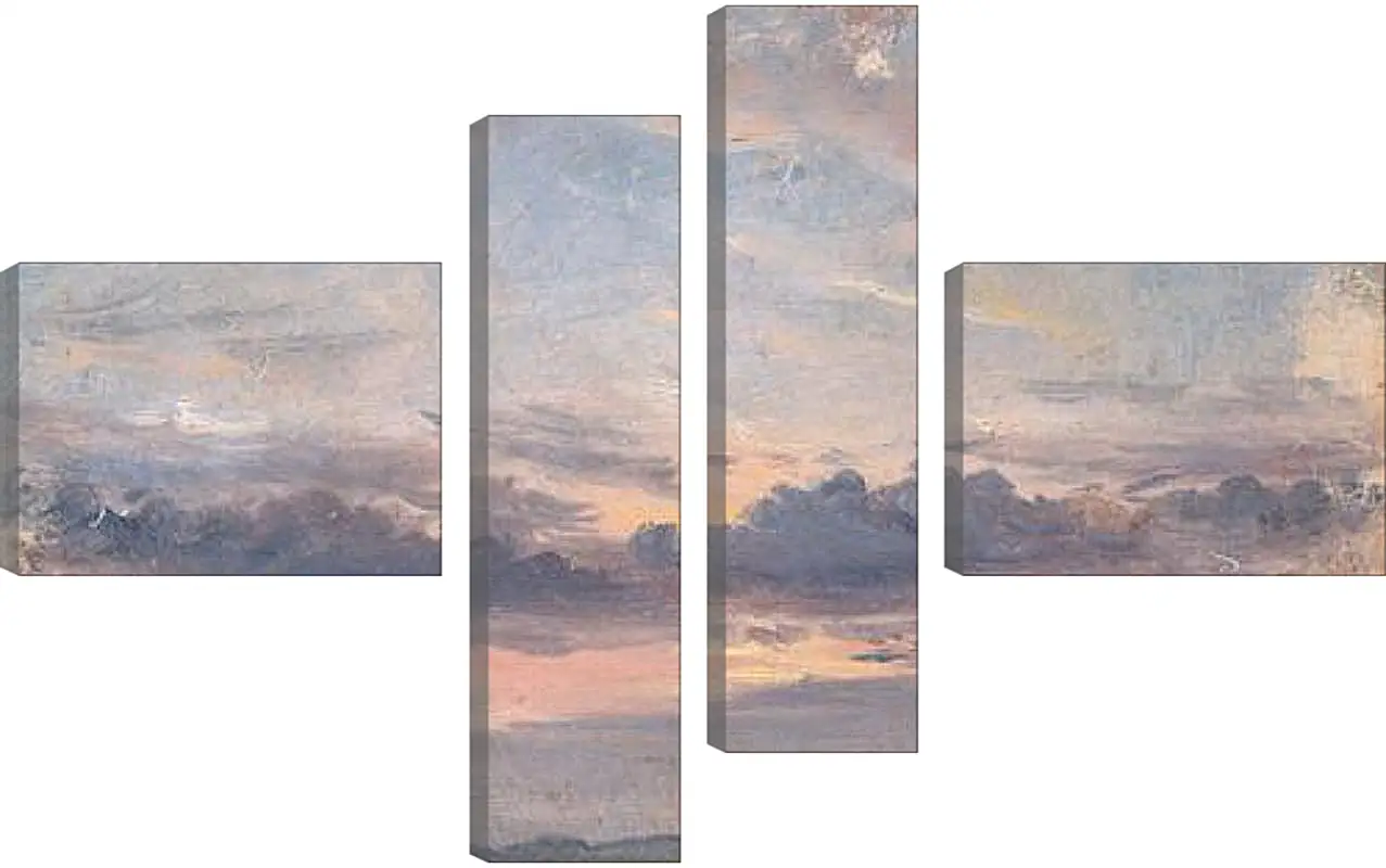 Модульная картина - A Cloud Study Sunset. Джон Констебл