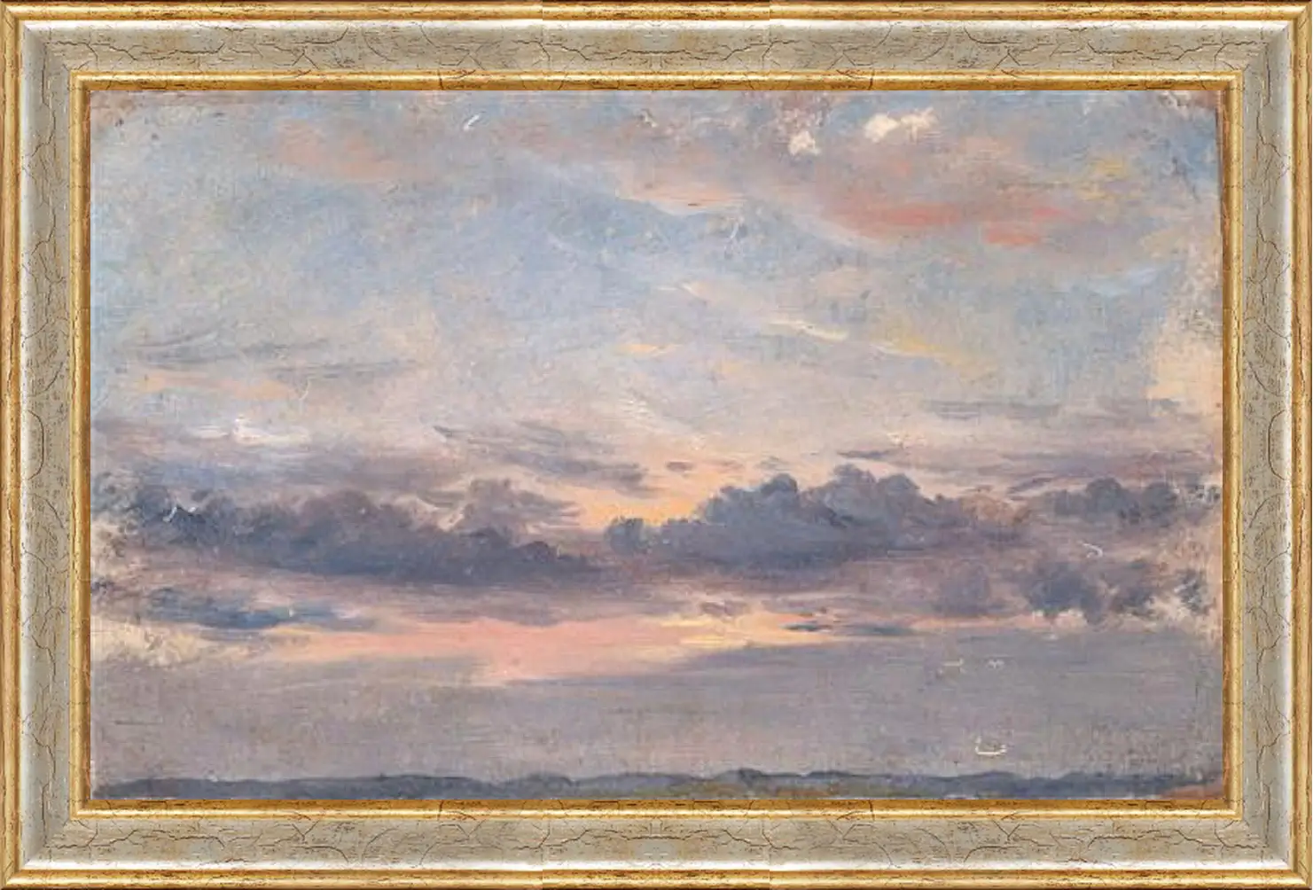 Картина в раме - A Cloud Study Sunset. Джон Констебл