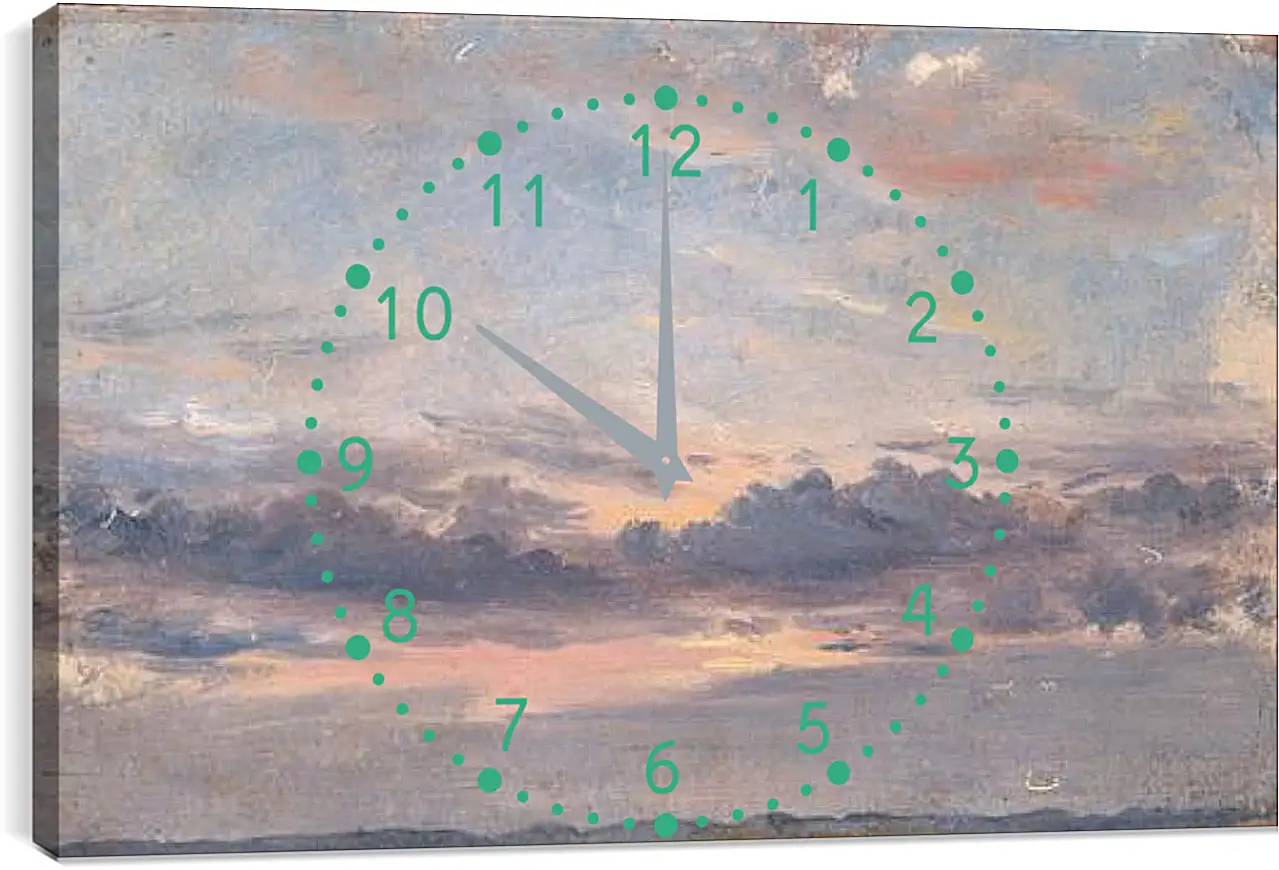 Часы картина - A Cloud Study Sunset. Джон Констебл
