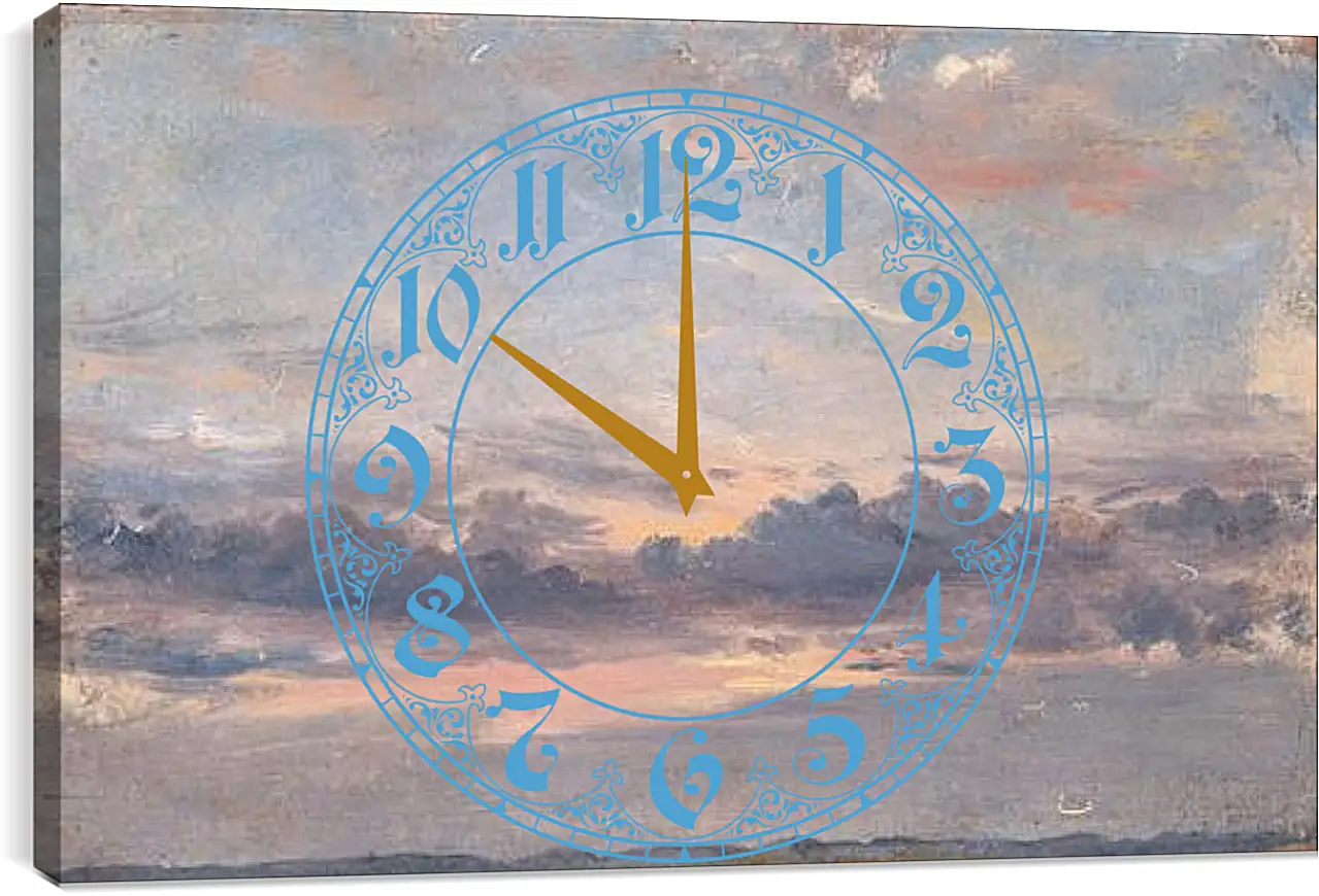 Часы картина - A Cloud Study Sunset. Джон Констебл