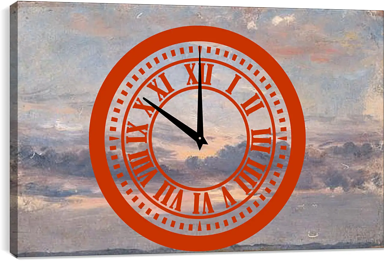 Часы картина - A Cloud Study Sunset. Джон Констебл