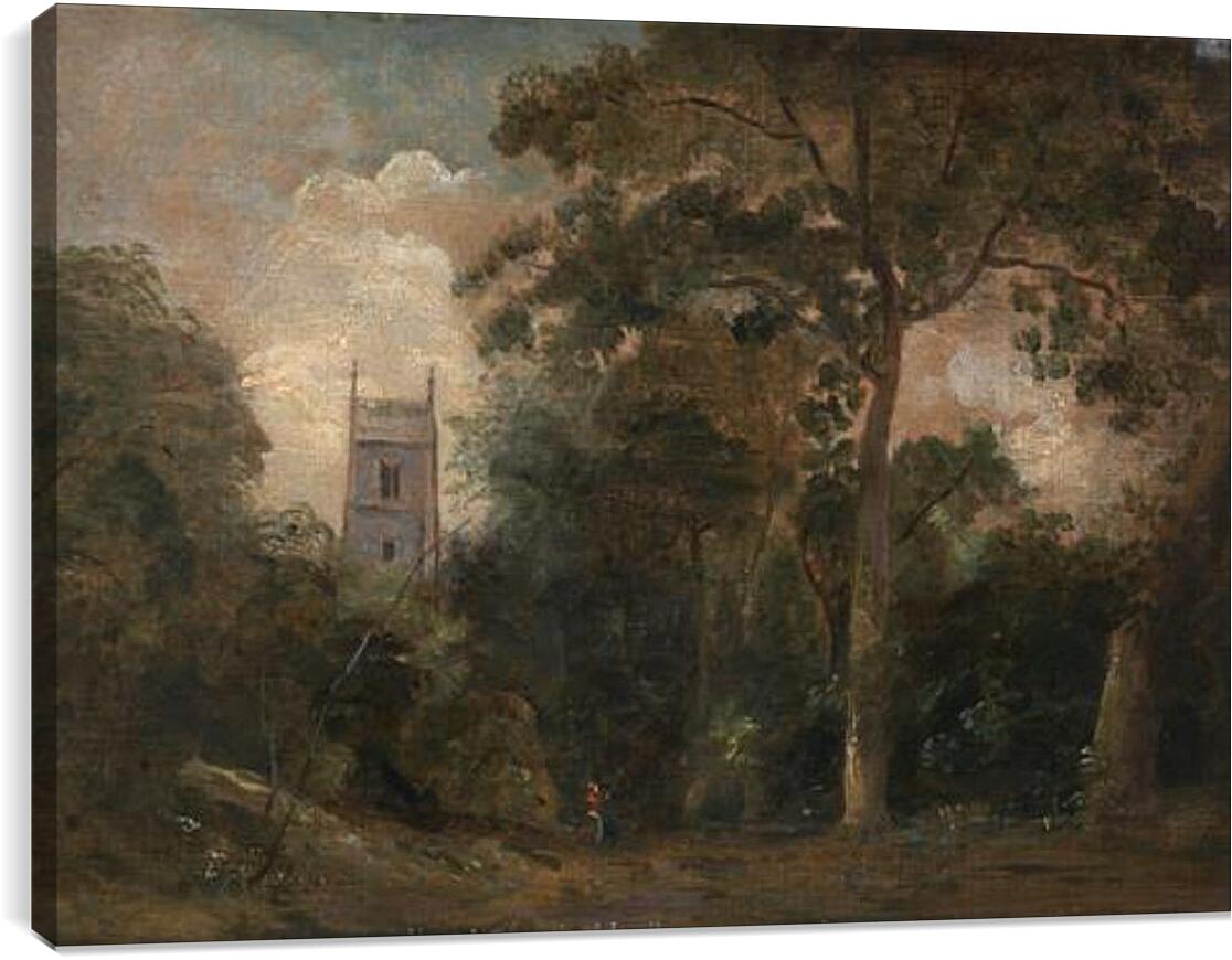 Постер и плакат - A Church in the Trees. Джон Констебл