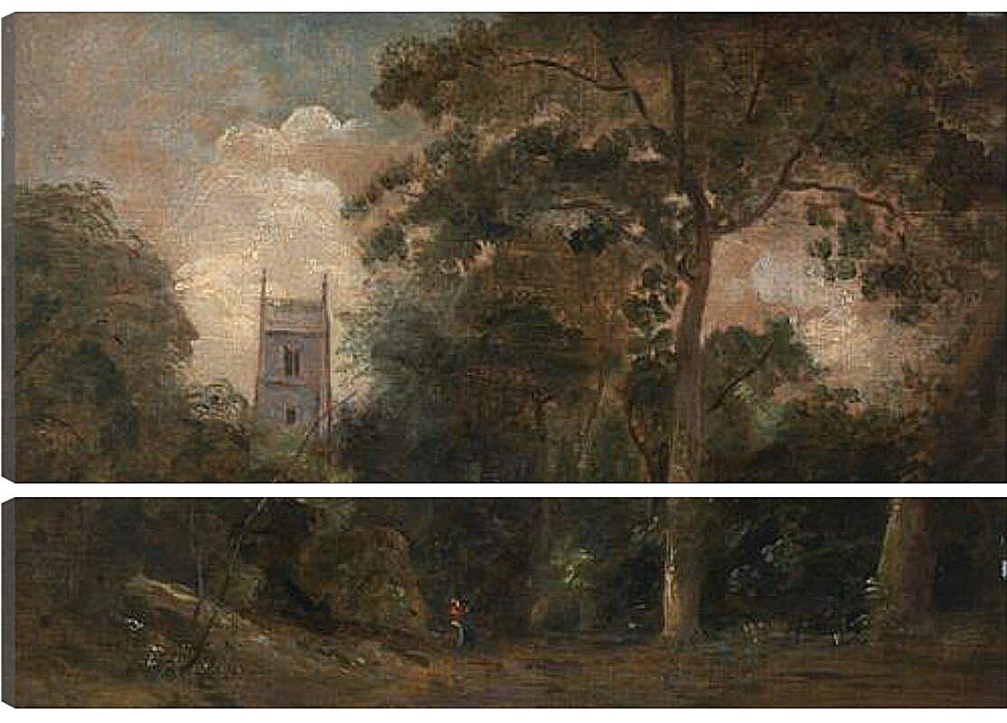 Модульная картина - A Church in the Trees. Джон Констебл