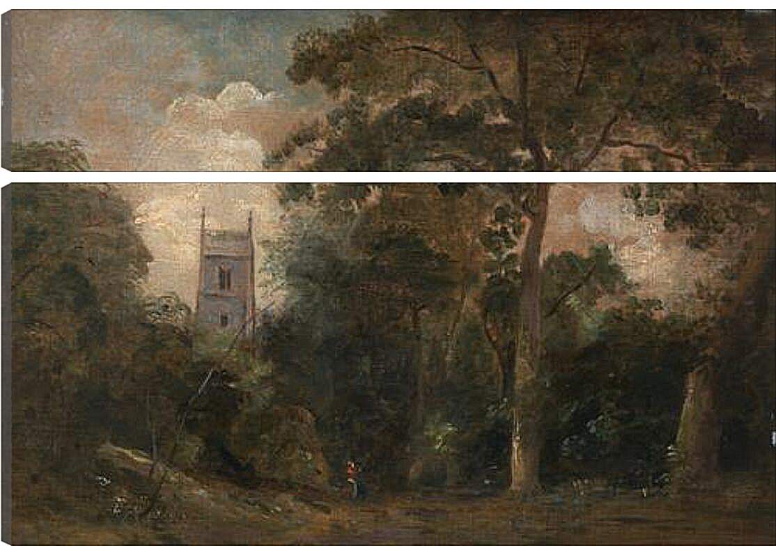 Модульная картина - A Church in the Trees. Джон Констебл