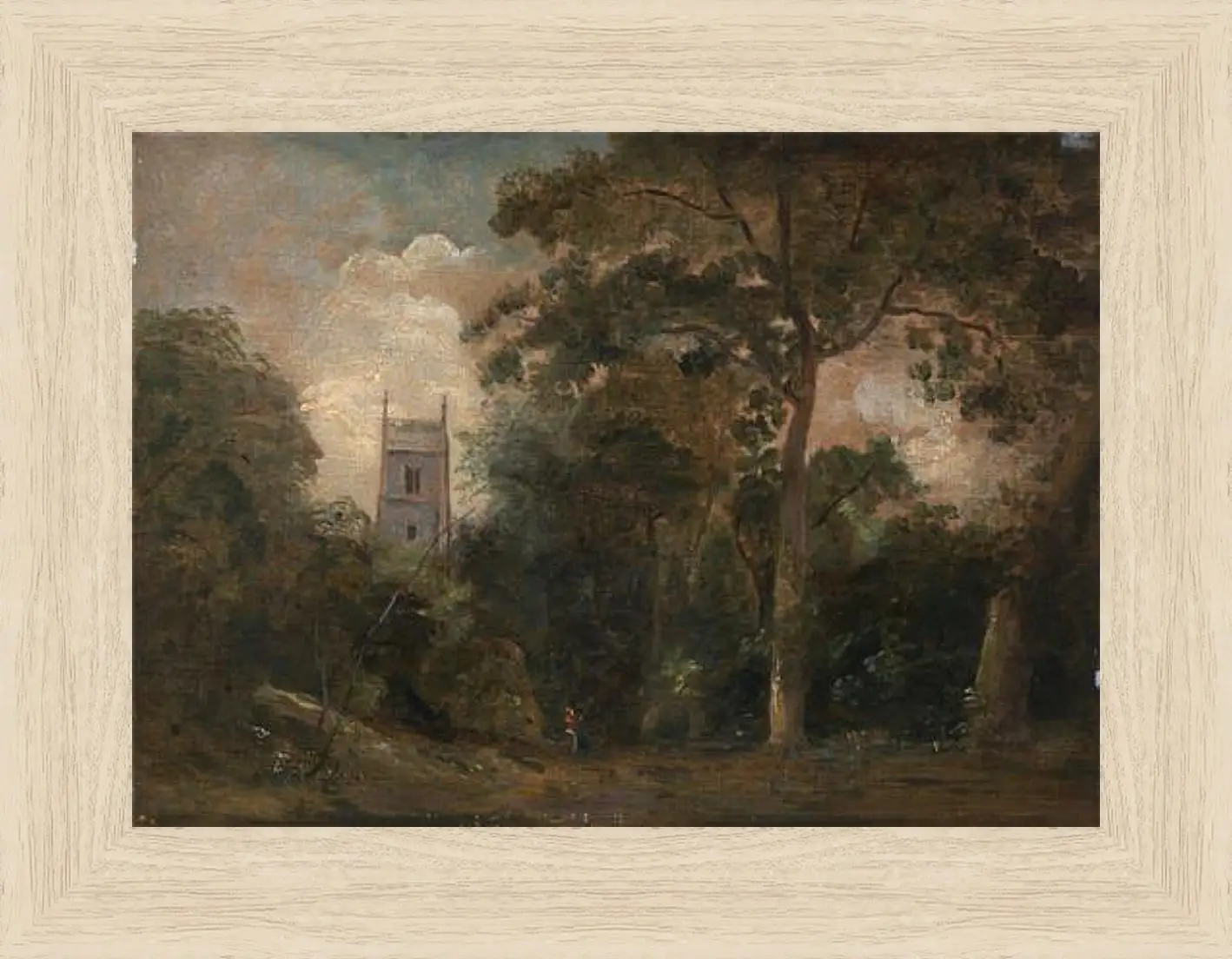 Картина в раме - A Church in the Trees. Джон Констебл