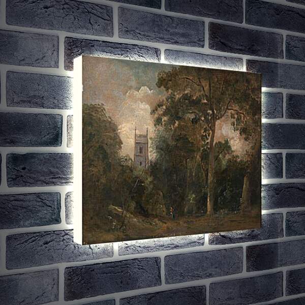 Лайтбокс световая панель - A Church in the Trees. Джон Констебл